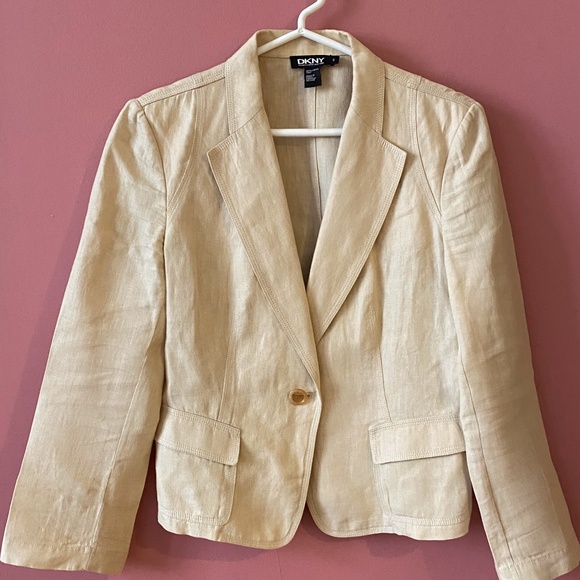 DKNY Linen Jacket Size 8 - Picture 2 of 10